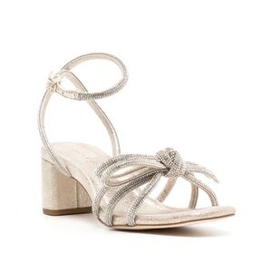 LOEFFLER RANDALL Mikel Strass Bow Ankle-Strap Sandals